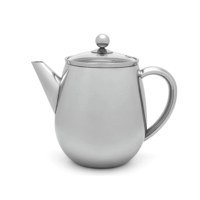 Amefa Eva Double-walled Teapot 0.5L + Filter - Matt Shiny / Gloss