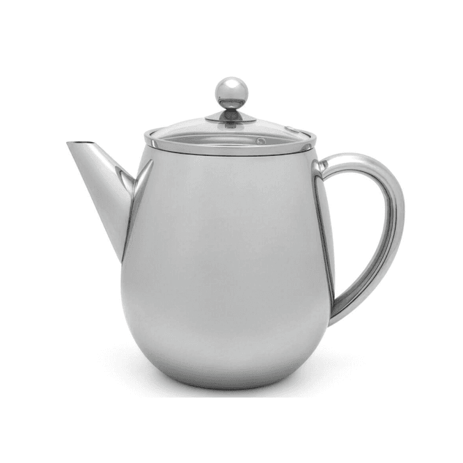 Amefa Eva Double-walled Teapot 1.1L + Filter - Matt Shiny / Gloss