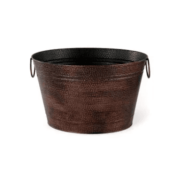 Antique Copper Coated Galvanised Oval Ice Bucket 19.0L