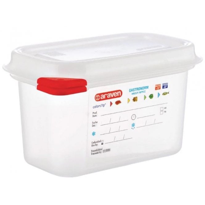 Araven  Gastro - 1/9 - 100mm - 1L - C/w Lid (3021)