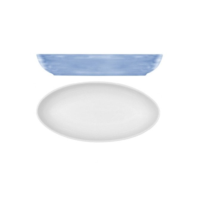 Artis Blue Modern Rustic Relish Dish Oval - 11
