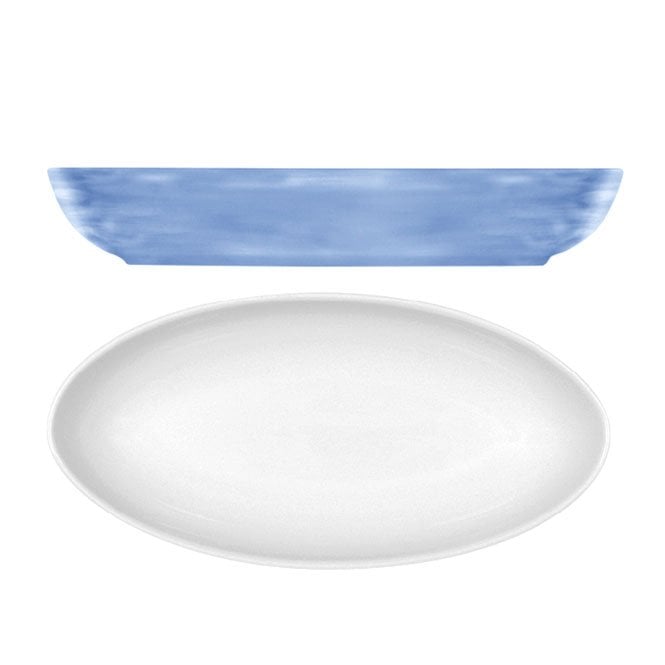 Artis Blue Modern Rustic Relish Dish Oval - 9