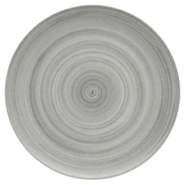 Grey Modern Rustic Flat Coupe Plate - 12.5" (32cm) (Box Of 12)
