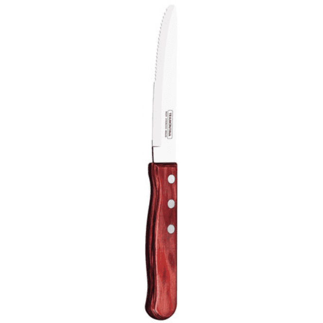 Artis Jumbo 3 Stud Steak Knife 25cm Red Polywood (Pack Of 12)