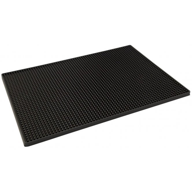Beaumont Black Service Mat Rubber 18x12