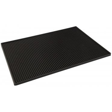 Black Service Mat Rubber 18x12" (46x30cm)