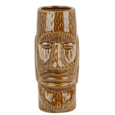 Ceramic Easter Islaner Tiki Mug Brown 450ml