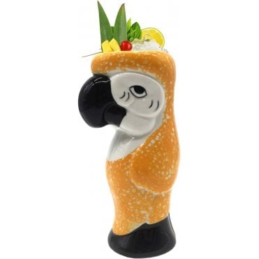 Ceramic Parrot Tiki Mug Yellow 750ml