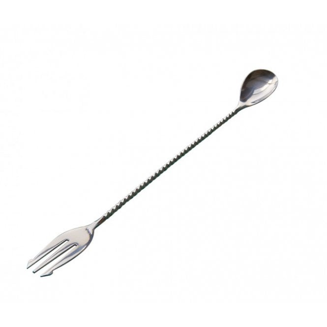 Beaumont Mezclar Cocktail Spoon With Fork 30cm Stainless Steel