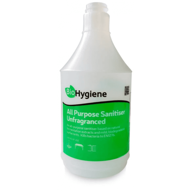 Biohygiene Screen Printed All Purpose Sanitiser - Unfragranced Empty Trigger 750ml (Box Of 6)