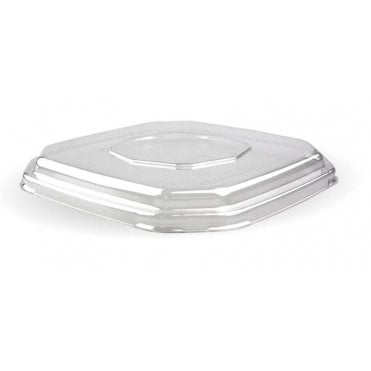 Biocane Clear RPET Lid for 500ml Octagonal Box (Pack of 400)