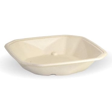 Biocane Natural Octagonal Lunch Box Base 500ml (Pack of 400)