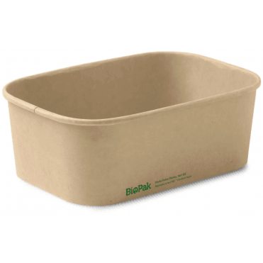 Brown Rectangle PLA Lined Container 750ml (Pack of 300)
