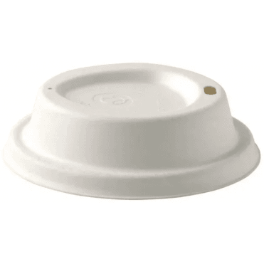White Biocane Lid for 12/16oz BioCups (Pack of 1000)