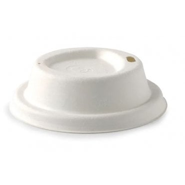 White Biocane Lid for 8oz BioCups (Pack of 1000)