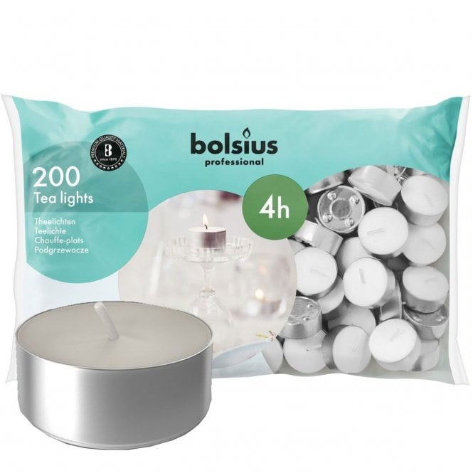 Bolsius Nightlights 4 Hour Foil Container (Pack Of 200)