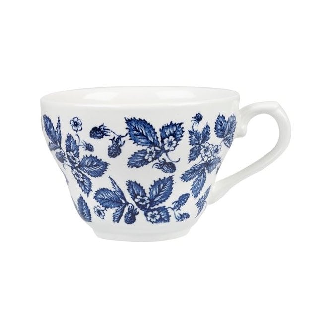 Churchill China Blue Bramble 7oz (19.8cl) Georgian Tea Cup Vintage Print (Box Of 12)