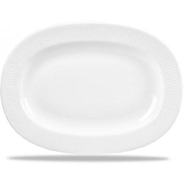 Churchill Bamboo Rimmed Oval Dish 28cm, 11" (Box Of 6)