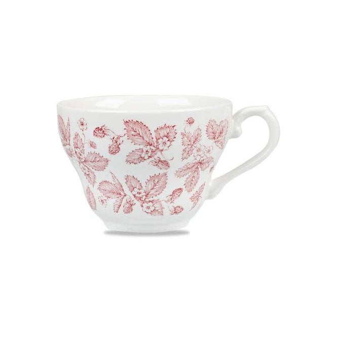 Churchill China Cranberry Bramble  7oz (19.8cl) Georgian Tea Cup Vintage Print (Box Of 12)