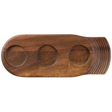 Igneous Handled Wooden Presentation Tray Medium Single 35.5x14cm/14x5.5" (Box Of 4)