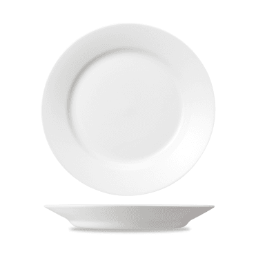 Mediterranean Dish/plate 25cm/10" White (Box Of 12)