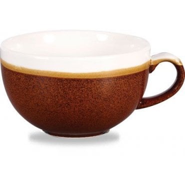 Monochrome Cappuccino Cup Cinnamon Brown 34cl 12oz (Box Of 12)