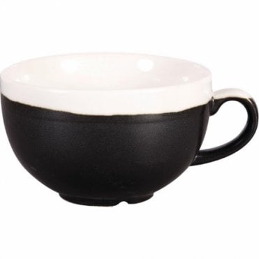 Monochrome Cappuccino Cup Onyx Black 22.7cl 8oz (Box Of 12)