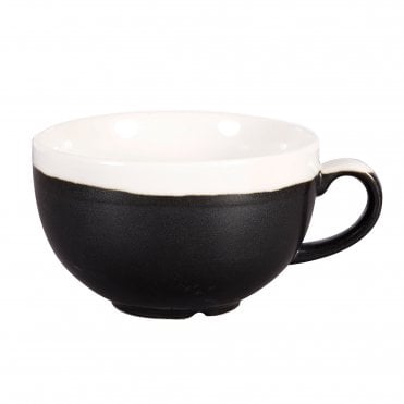 Monochrome  Cappuccino Cup Onyx Black 34cl 12oz (Box Of 12)
