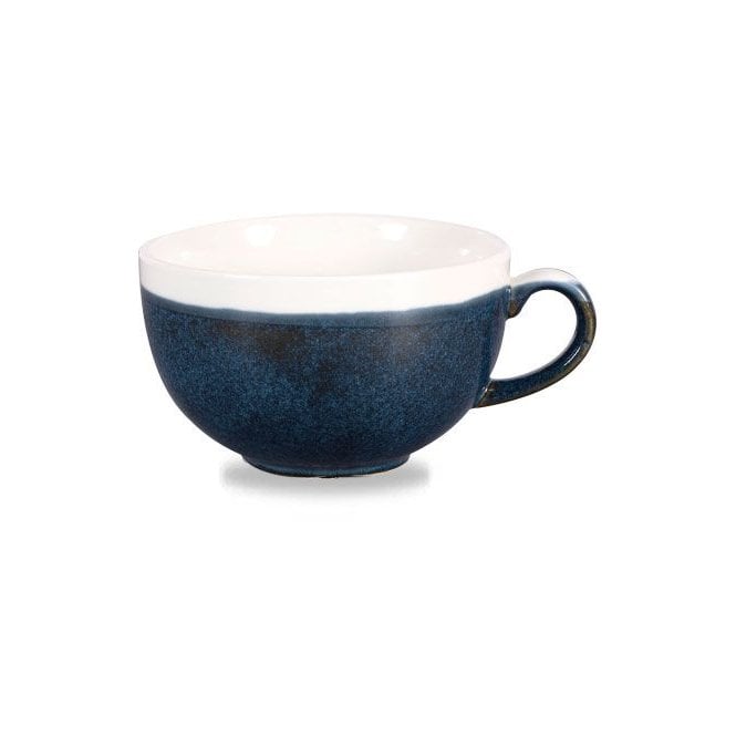 Churchill China Monochrome Cappuccino Cup Sapphire Blue 22.7cl 8oz (Box Of 12)