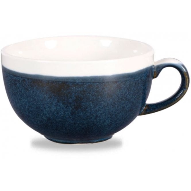 Churchill China Monochrome Cappuccino Cup Sapphire Blue 34cl 12oz (Box Of 12)