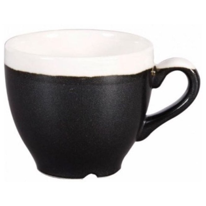 Churchill China Monochrome Espresso Cup Onyx Black 10cl 3.5oz (Box Of 12)