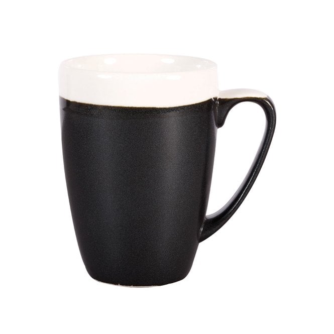 Churchill China Monochrome Mug Onyx Black 34cl 12oz (Box Of 12)