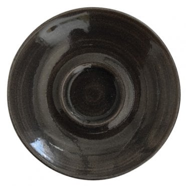 Monochrome Saucer Iron Black 15.6cm 6.25" (Box Of 12)