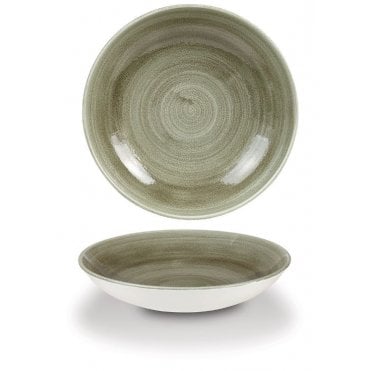 Patina Coupe Bowl 24.8cm (9.75") Burnished Green (Box Of 12)