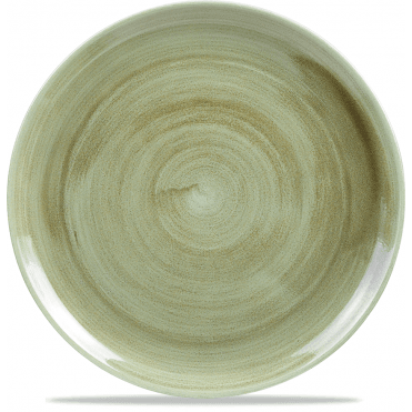 Patina Coupe Plate 28.8cm (11.25") Burnished Green (Box Of 12)