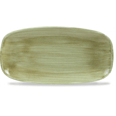 Patina Oblong Plate 29.5 X 15cm Burnished Green (Box Of 12)