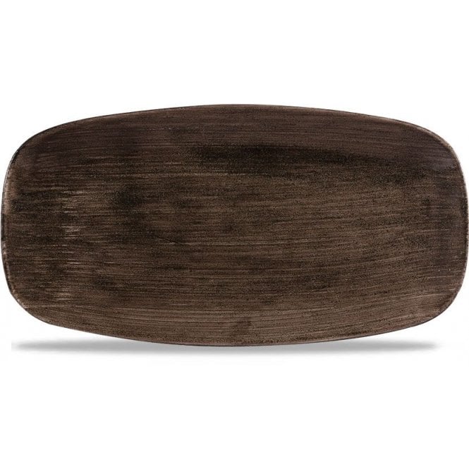 Churchill China Patina Oblong Plate 29.5 X 15cm Iron Black (Box Of 12)