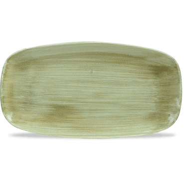 Patina Oblong Plate 35 X 18.5cm Burnised Green (Box Of 12)