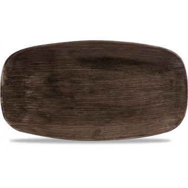 Patina Oblong Plate 35 X 18.5cm Iron Black (Box Of 12)