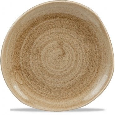 Patina Organic Round Plate - 18.6cm (7.25") Antique Taupe (Box Of 12)