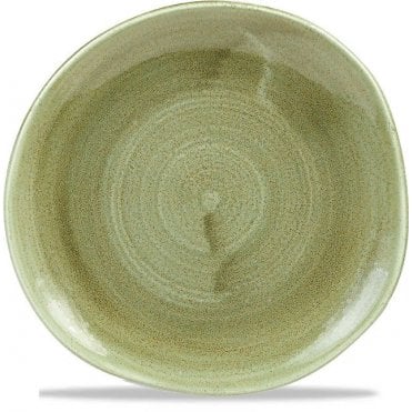 Patina Organic Round Plate - 18.6cm (7.25") Burnished Green (Box Of 12)
