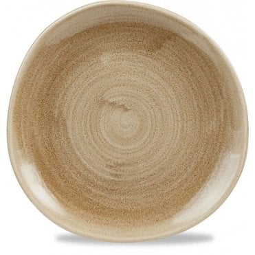 Patina Organic Round Plate - 21cm (8.25") Antique Taupe (Box Of 12)