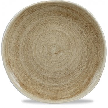 Patina Organic Round Plate - 26.4cm (10.25') Antique Taupe (Box Of 12)