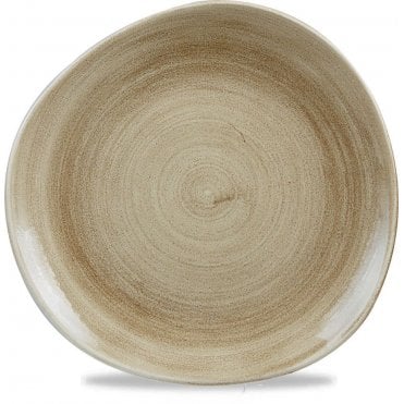 Patina Organic Round Plate 28.6cm (11.25') Antique Taupe (Box Of 12)