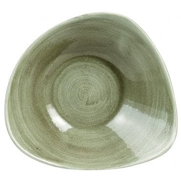 Patina Triangle Bowl 15.3cm (6") Burnished Green (Box Of 12)