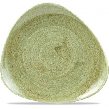 Patina Triangle Plate 19.2cm (7.75") Burnished Green (Box Of 12)