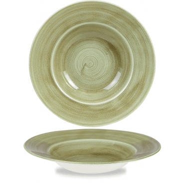 Patina Wide Rim Bowl 11" (28cm) / 16.5oz Burnished Green (Box Of 12)