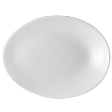 Profile White Oval Plate 19.5 X 15 X 2.5cm / 7.75" X 15" X 1" (Box Of 12)
