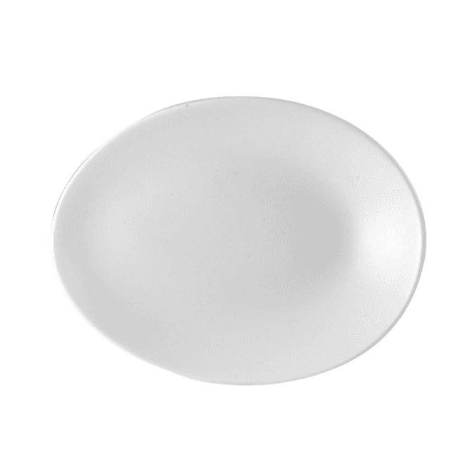 Churchill China Profile White Oval Plate 34.6 X 26.3 X 5cm / 13.75