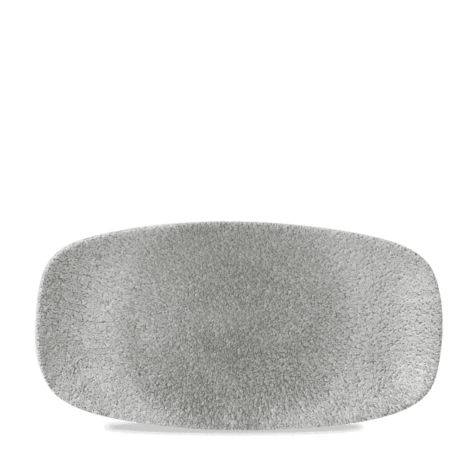 Churchill China Raku Chef Oblong Plate No.3 - 29.8 X 15.3cm Jasper Grey (Box Of 12)